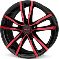 Фото товара - 7,0*17 5*114,3 ET40 76  MAK Milano Black Red Face. Вариант №1