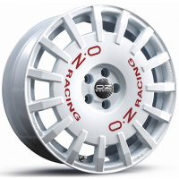 Фото товара - 8,0*17 5*100 ET48 68  OZ Rally Racing Race White + Red Lettering. Вариант №1