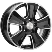 Фото товара - 6,5*16 5*114,3 ET50 66,1  Khomen Wheels KHW1601 Black-FP (Duster). Вариант №1