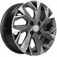 Фото товара - 6,0*15 4*100 ET50 60,1  Khomen Wheels KHW1508 Gray-FP (Vesta). Вариант №1