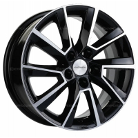 Фото товара - 6,0*16 5*105 ET39 56,6  Khomen Wheels KHW1604 Black-FP (Aveo). Вариант №1