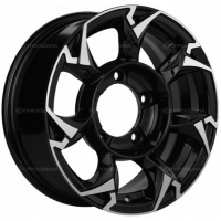 Фото товара - 5,5*15 5*139,7 ET5 98,5  Khomen Wheels KHW1505 Black-FP (Lada NIVA 4x4). Вариант №1