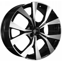 Фото товара - 7,0*19 5*108 ET33 60,1  Khomen Wheels KHW1906 Black-FP (Chery Tiggo 7 Pro). Вариант №1
