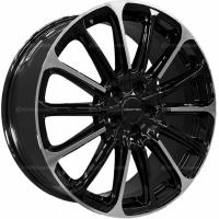 Фото товара - 7,5*19 5*108 ET33 60,1  Khomen Wheels KHW1910 Black-FP (Outlander). Вариант №1
