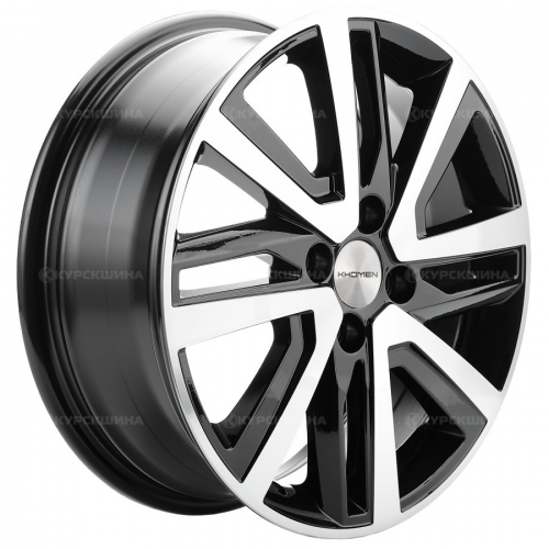 Большое фото товара - 6,0*16 4*100 ET46 54,1  Khomen Wheels KHW1609 Black-FP (Rio II/Solaris II), 115261. Вариант №2