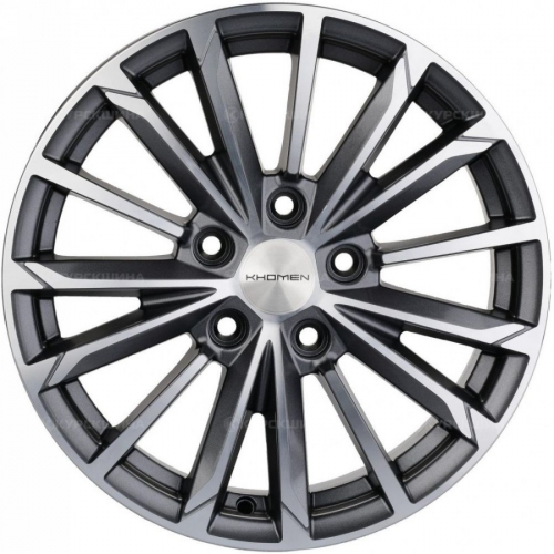 Большое фото товара - 6,5*16 5*114,3 ET50 67,1  Khomen Wheels KHW1611 Gray-FP (Ceed/Cerato/i30), 121881. Вариант №2