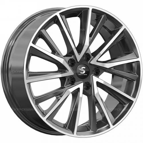 Большое фото товара - 7,5*18 5*108 ET36 65,1  Premium Series КР010 Diamond Black Gris, 816076. Вариант №2